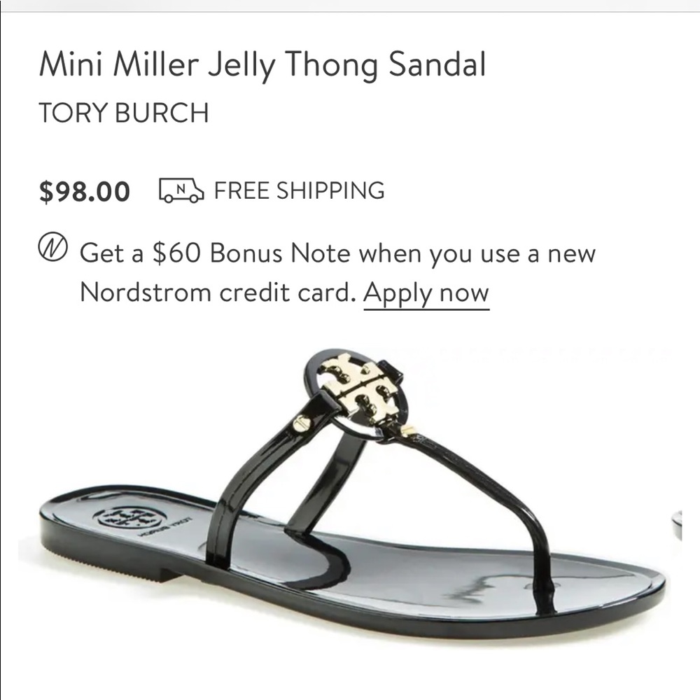 Size 9 Tory Burch Mini Miller Jelly Thong Sandal